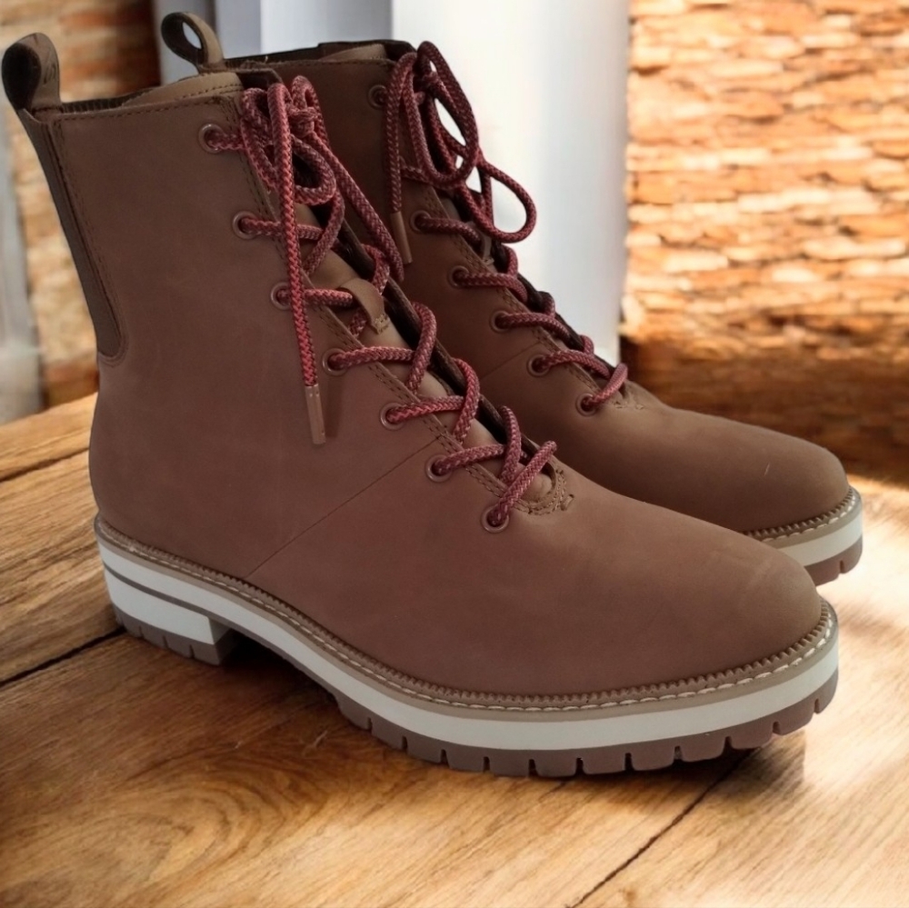Toms Frankie Ortholite Tan Water Resistant Nutback Boots Sz 11 NWT